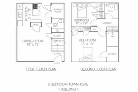 Two Bedroom / 1.5 Bath/TH*